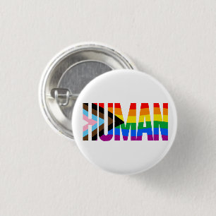 Human Inclusivity Pride Flag 1 Inch Round Button