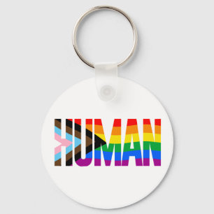 Human Inclusivity Pride Flag Keychain