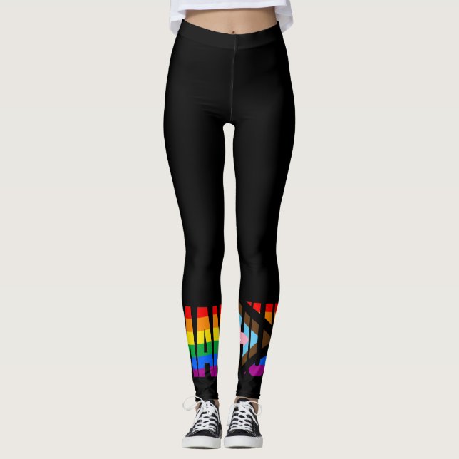 Human Inclusivity Pride Flag Leggings (Front)