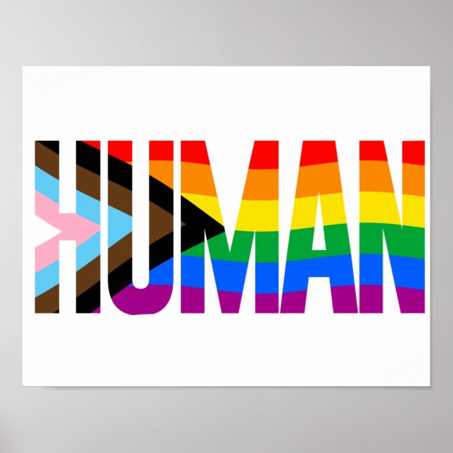 Human Inclusivity Pride Flag Poster (Front)