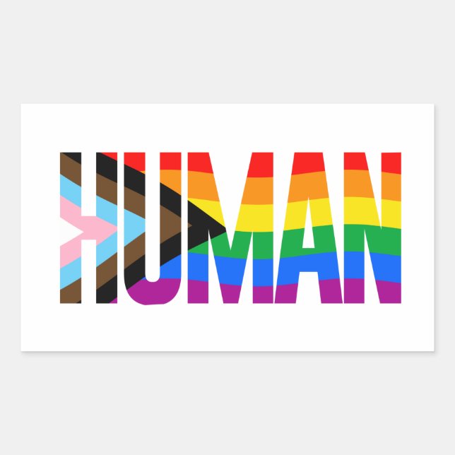 Human Inclusivity Pride Flag Sticker (Front)