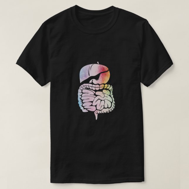 Human Internal Organs Anatomy Art Digestive System T-Shirt (Design Front)