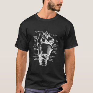 Human Larynx Voice Box Vintage Anatomical Illustra T-Shirt
