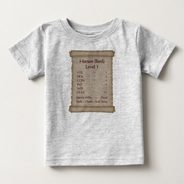 Human level 1 Bard Baby T-Shirt (Front)
