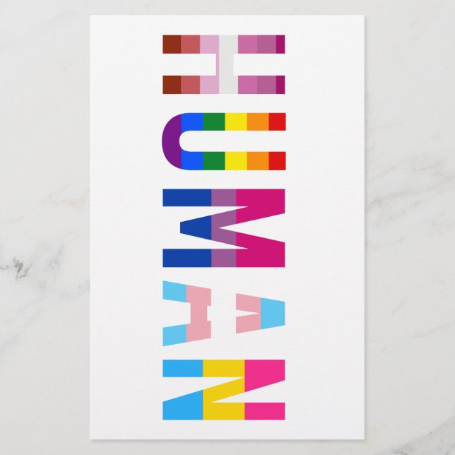 HUMAN LGBT Flag Gay Pride Month Transgender Flyer (Front)