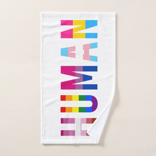 HUMAN LGBT Flag Gay Pride Month Transgender Hand Towel (Hand Towel)