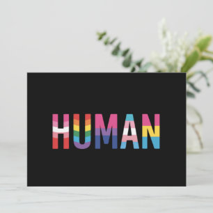 HUMAN LGBT Flag Gay Pride Month Transgender  Invitation