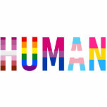 HUMAN LGBT Flag Gay Pride Month Transgender Photo Sculpture Button<br><div class="desc">Spread some peace,  love and equality with this cool LGBT flags HUMAN tshirt. All the colours of LGBTQ form a message of equality and pride. Great gifts for LGBT community and pride month.</div>