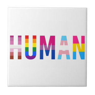 HUMAN LGBT Flag Gay Pride Month Transgender Tile