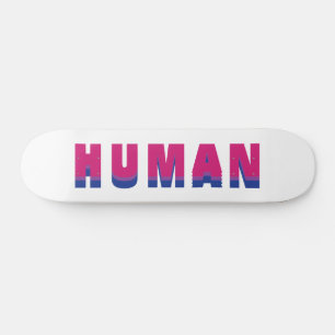 Human LGBTQ Rainbow Bisexual Pride Flag Colours Skateboard