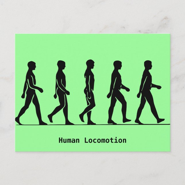 Human Locomotion Postcard (Front)