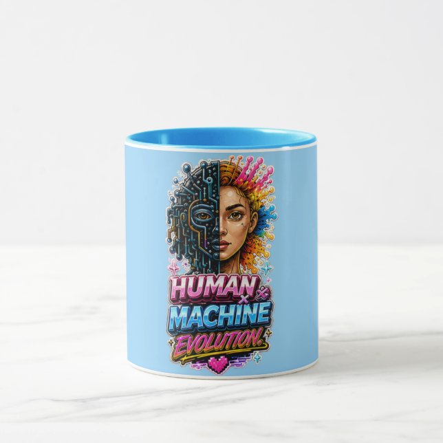Human Machine Evolution Mug (Center)