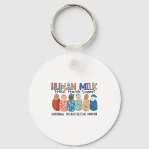 Human Milk Moms Milk S National Breastfeeding Mont Keychain