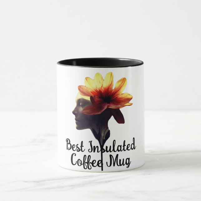 Human Petal Flower Design Uniquely Crafted 11-Oz  Mug (Center)