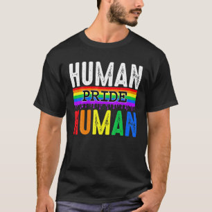 Human Pride LGBT Rainbow Flag Gender Equality T-Shirt