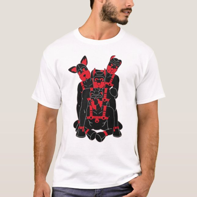 Human Pups at Play T-Shirt (Front)