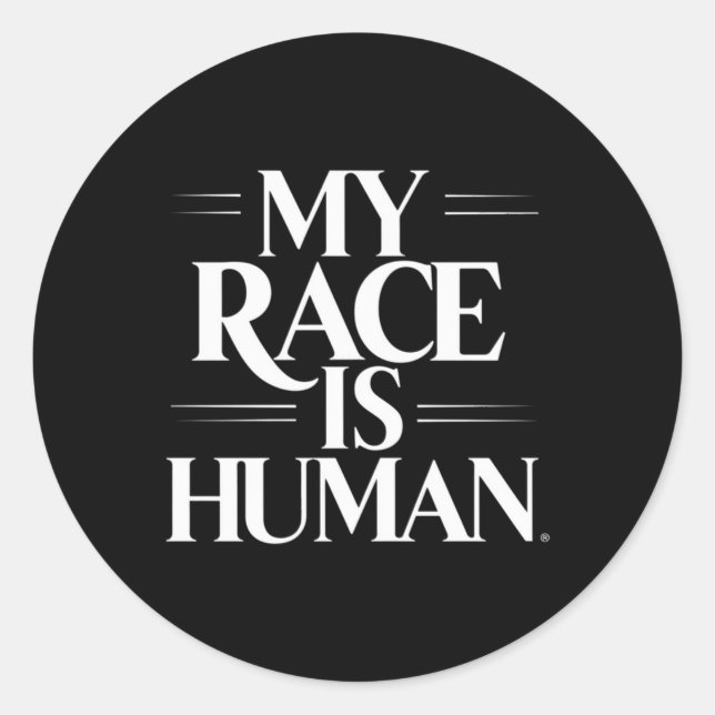 Human Race Sticker1  Classic Round Sticker (Front)