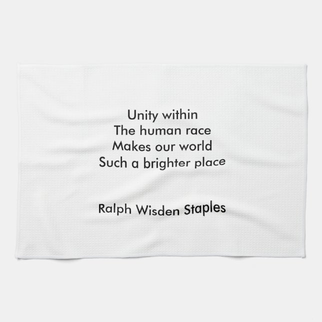 Human race unity kitchen towel (Horizontal)