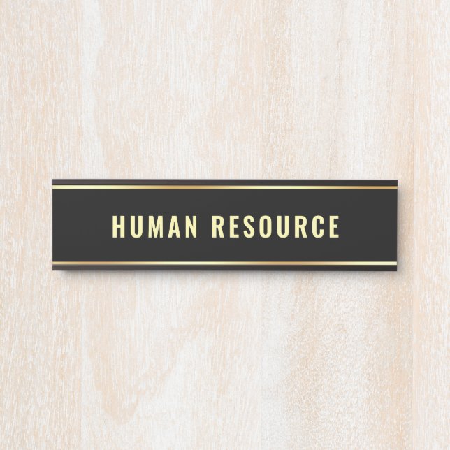 Human Resource Customizable Department Name Door Sign (Front)