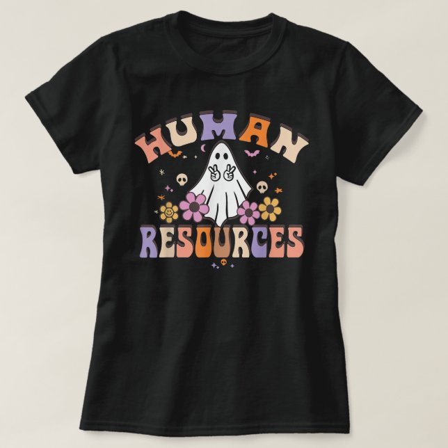 Human Resources Boo Crew Halloween Matching HR Man T-Shirt (Design Front)