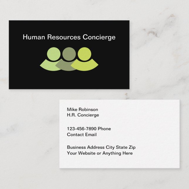 Human Resources Consultant Business Cards (Front/Back)
