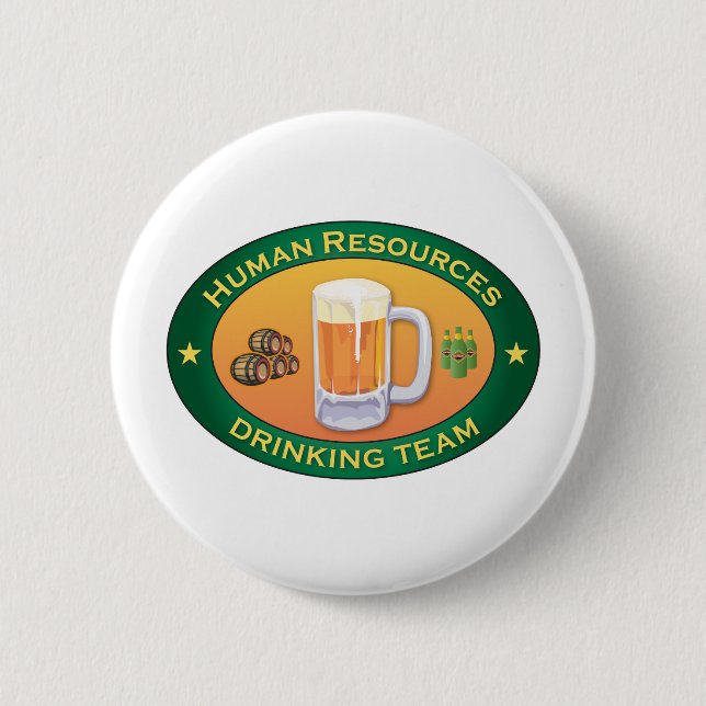 Human Resources Drinking Team 2 Inch Round Button (Front)