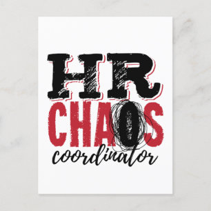 Human Resources HR Chaos Coordinator Postcard