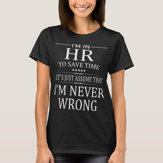 Human Resources Job HR Department Personell T-Shirt (Front)