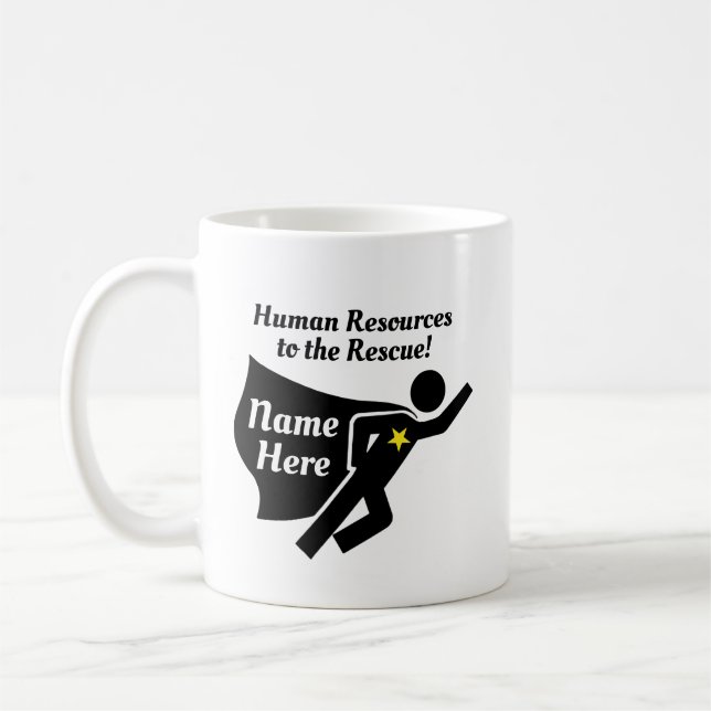 Human Resources Office Mug Superhero  (Left)