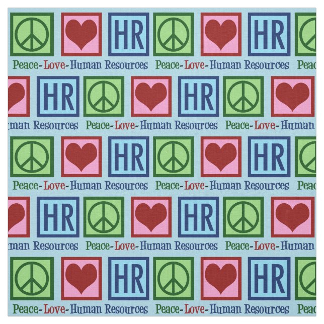 Human Resources Peace Love HR Fabric (Swatch)