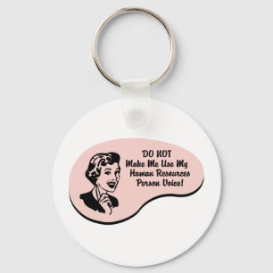 Human Resources Person Voice Keychain