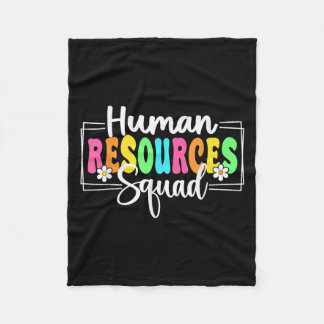 Human Resources Squad Back To School Hr Crew Fleece Blanket