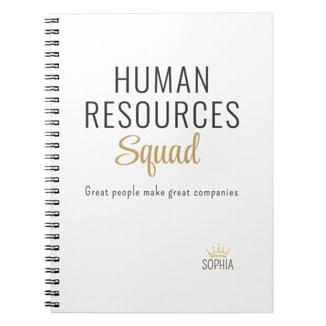 Human Resources Squad – Personalized Notebook (Front)