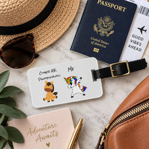 Human Resources Unicorn Horse Gift Humour HR Luggage Tag