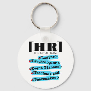 Human Resources Unofficial Funny HR Keychain