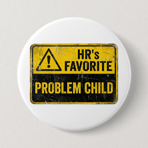 Human Resources Walking HR Violation Performance 3 Inch Round Button
