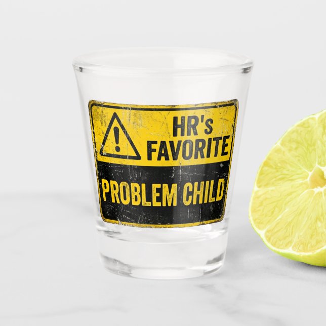 Human Resources Walking HR Violation Performance  Shot Glass (Front)