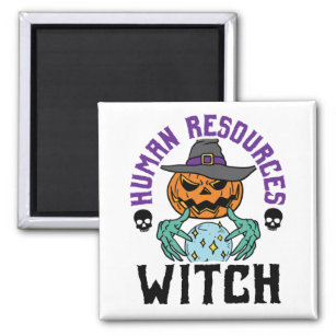 Human Resources Witch HR Halloween Magnet