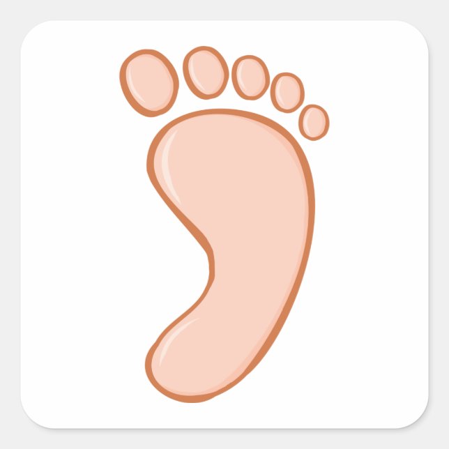 Human Right Foot Square Sticker (Front)