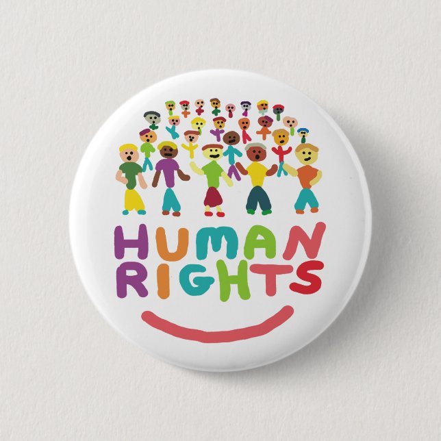 Human Rights 2 Inch Round Button (Front)