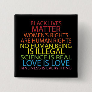 Human Rights 2 Inch Square Button