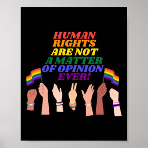 Human Rights Are Not A Of Opinion Sticker  Poster