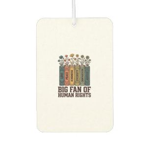 Human Rights Book Flowers Vintage Vector Design_1 Air Freshener