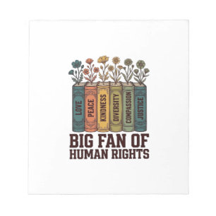 Human Rights Book Flowers Vintage Vector Design_1 Notepad