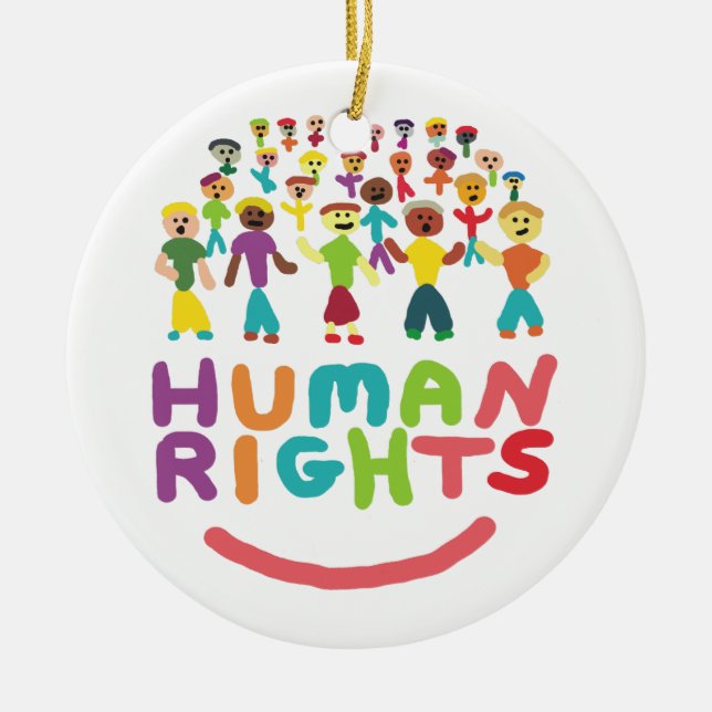 Human Rights Ceramic Ornament (Front)