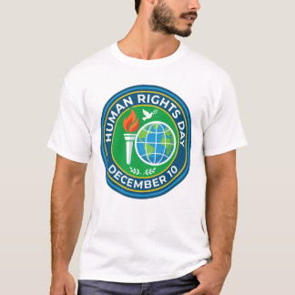 Human Rights Day December 10 Globe Torch Peace T-Shirt