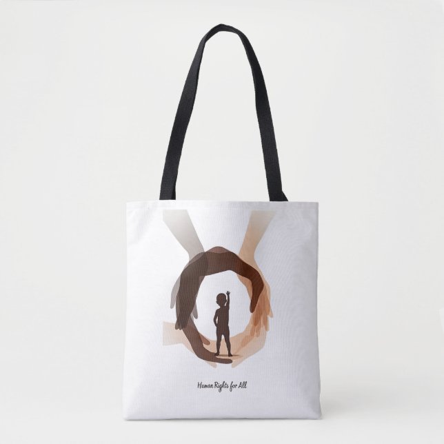 Human Rights for All – Minimal Diversity Circle De Tote Bag (Front)