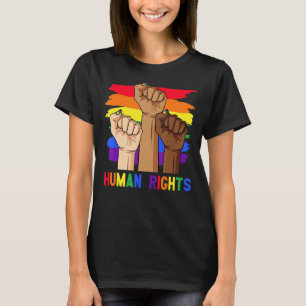Human Rights Power Fist Lgbt Pride Gay Lesbian Tra T-Shirt