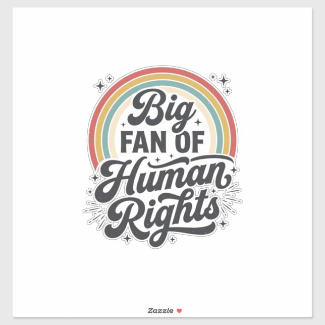 Human Rights Retro Rainbow Vector T-Shirt Design_1 (Sheet)