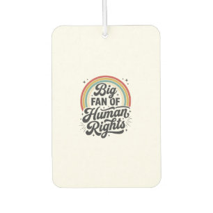 Human Rights Retro Rainbow Vector T-Shirt Design_1 Air Freshener